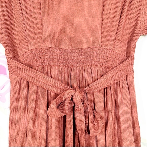 Free People Collette Floral Embroidered Rustic Brown Cinnamon Maxi Dress S - Picture 13 of 16